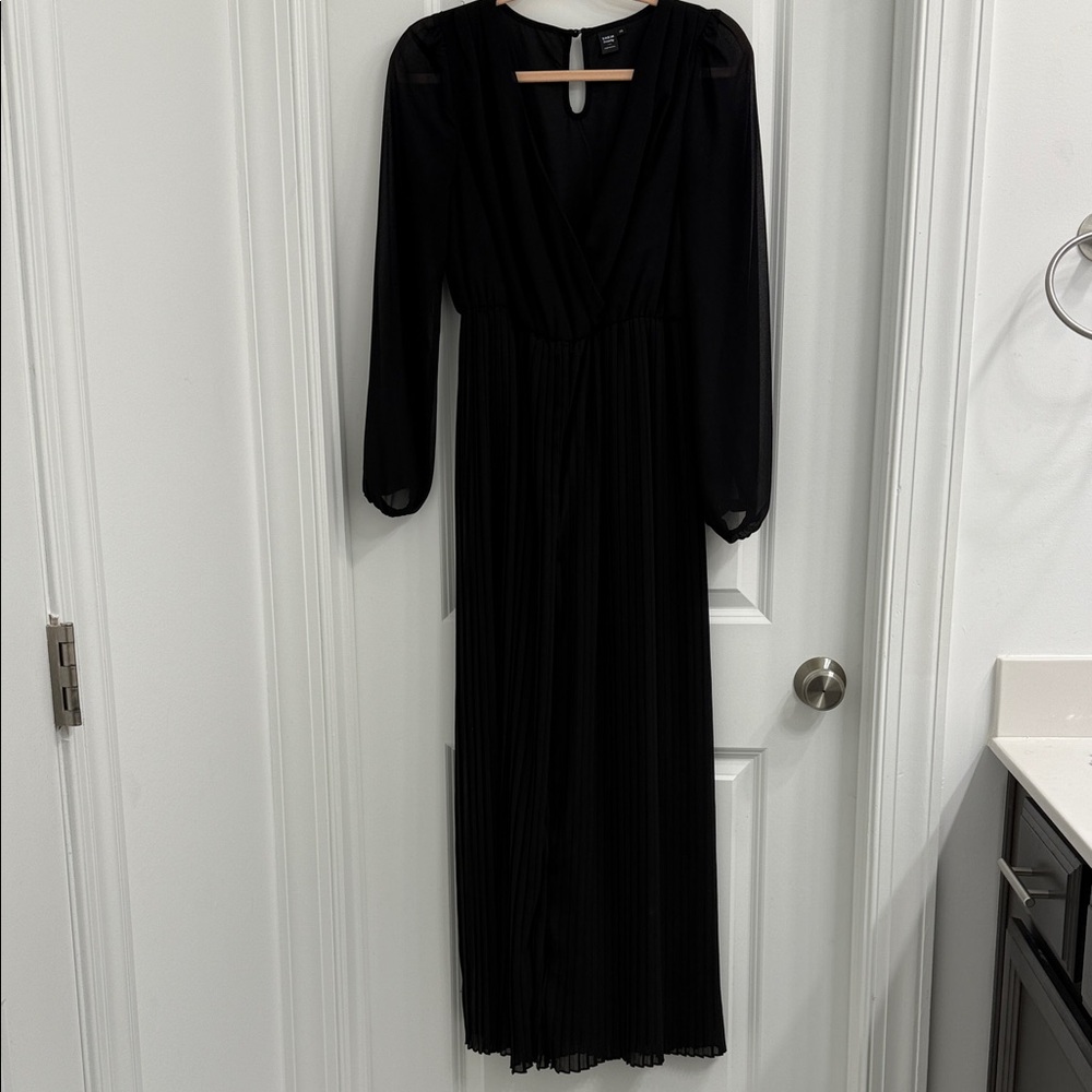SHEIN Elegant Black Long Sleeve Jumpsuit